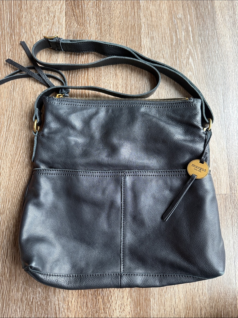 Margot Black Genuine Leather Crossbody Bag
